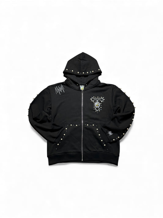 Black Trap Improvement “Diamonds & Pearls” Zip Hoodie