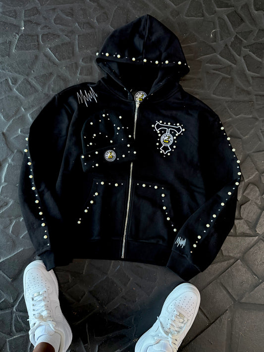 Black Trap Improvement “Diamonds & Pearls” Zip Hoodie
